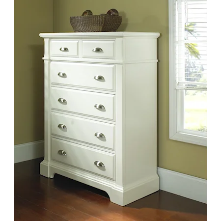 Six Drawer Winter White Chest